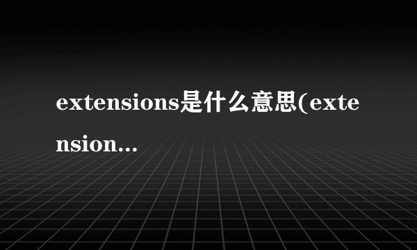 extensions是什么意思(extension是什么意思)