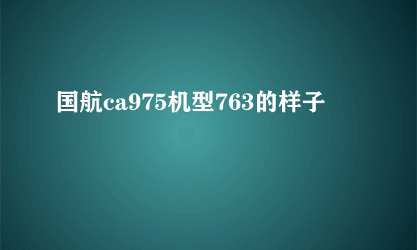 国航ca975机型763的样子