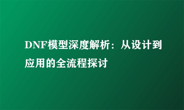DNF模型深度解析：从设计到应用的全流程探讨