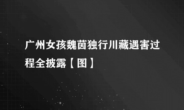 广州女孩魏茵独行川藏遇害过程全披露【图】