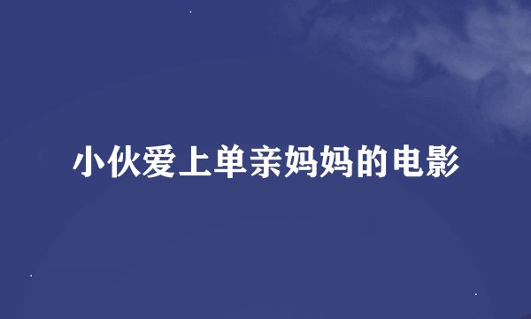 小伙爱上单亲妈妈的电影