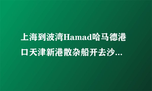 上海到波湾Hamad哈马德港口天津新港散杂船开去沙特Dammam达曼港口,每月3班船期 散杂船国际物流