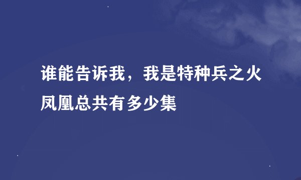 谁能告诉我，我是特种兵之火凤凰总共有多少集