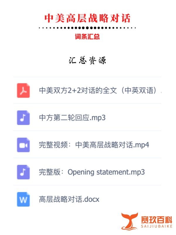 英语笔记 | 中美高层战略对话（含视频文字下载资源）