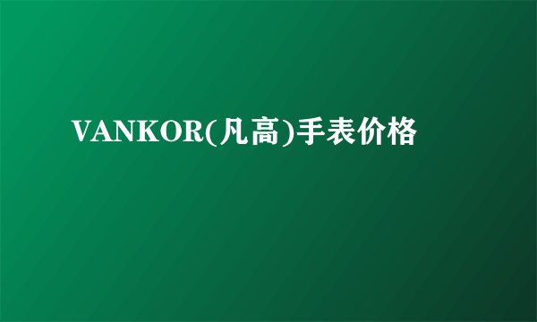 VANKOR(凡高)手表价格