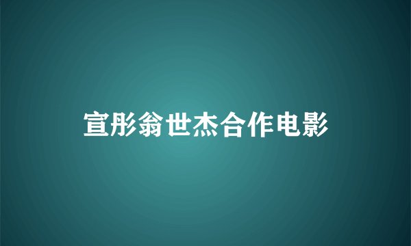 宣彤翁世杰合作电影