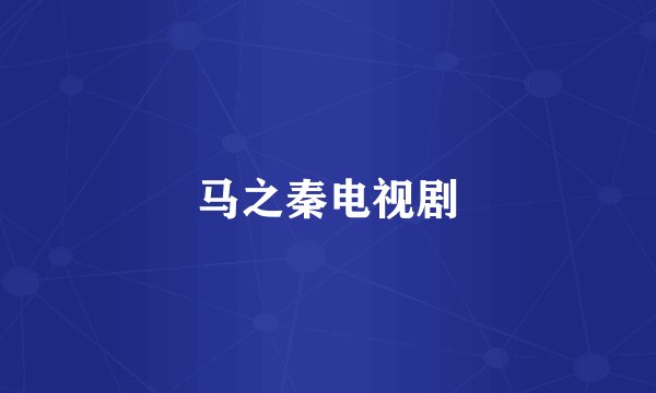 马之秦电视剧