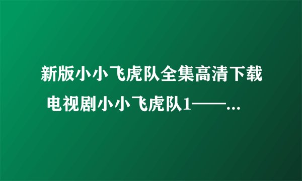新版小小飞虎队全集高清下载 电视剧小小飞虎队1——28集迅雷下载