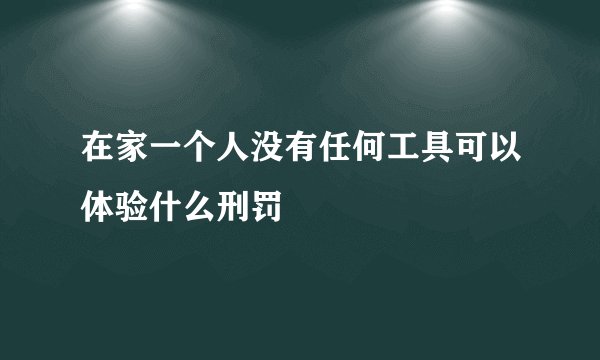 在家一个人没有任何工具可以体验什么刑罚