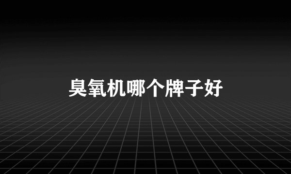 臭氧机哪个牌子好