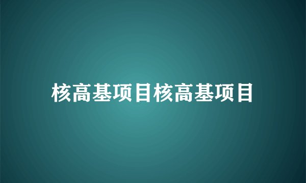 核高基项目核高基项目