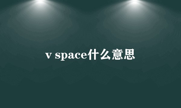 v space什么意思