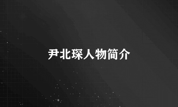 尹北琛人物简介