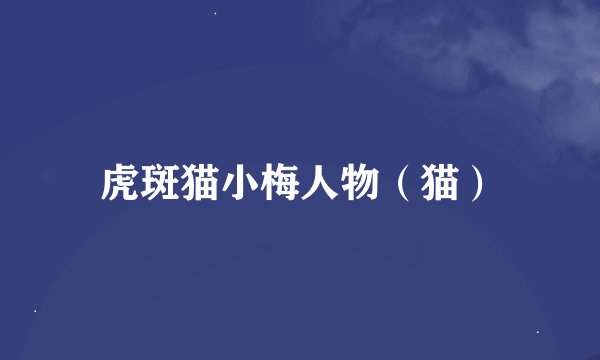 虎斑猫小梅人物（猫）