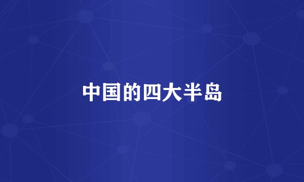 中国的四大半岛