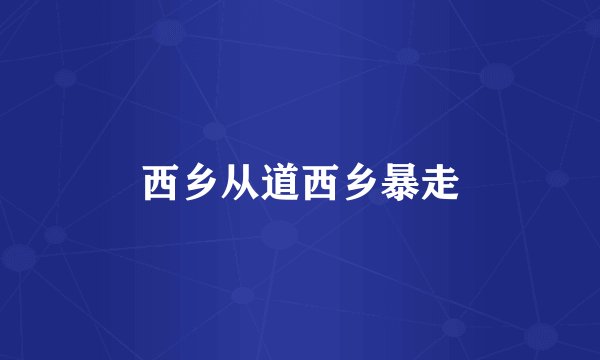 西乡从道西乡暴走