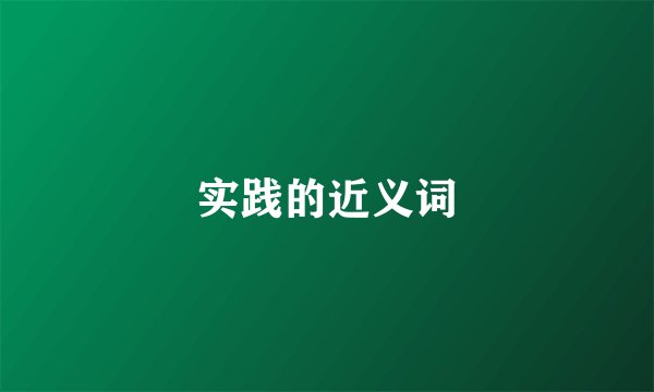 实践的近义词