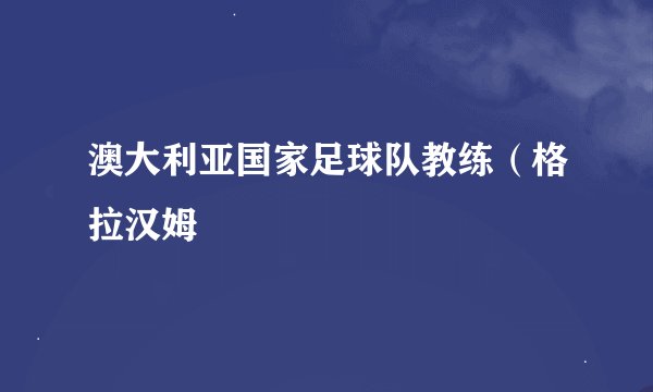澳大利亚国家足球队教练（格拉汉姆