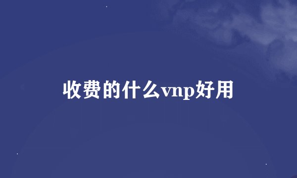 收费的什么vnp好用