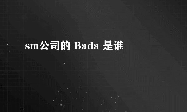 sm公司的 Bada 是谁