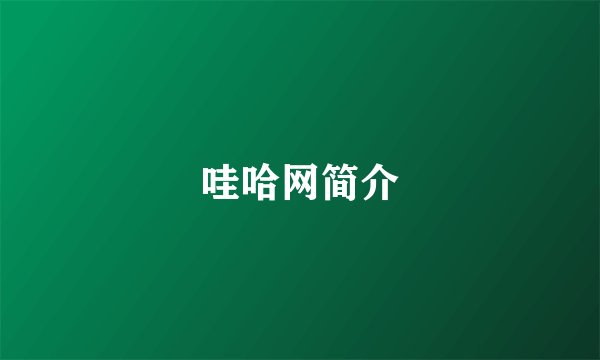 哇哈网简介
