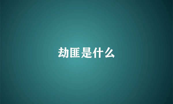 劫匪是什么