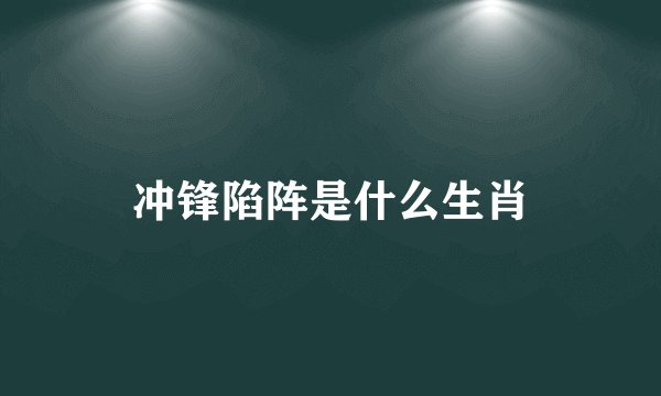 冲锋陷阵是什么生肖