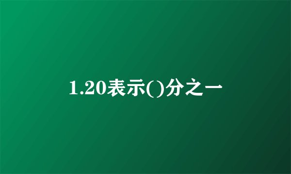 1.20表示()分之一