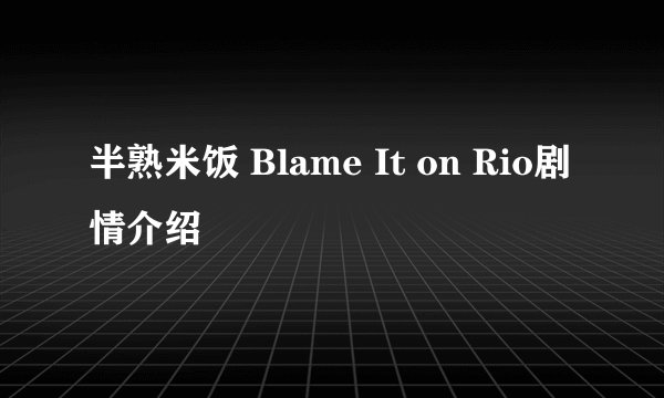 半熟米饭 Blame It on Rio剧情介绍