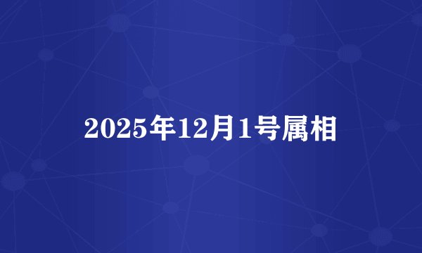 2025年12月1号属相