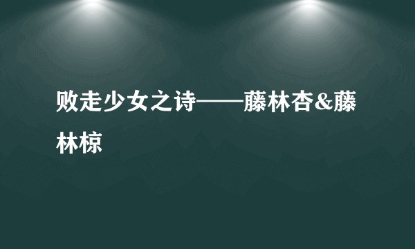 败走少女之诗——藤林杏&藤林椋