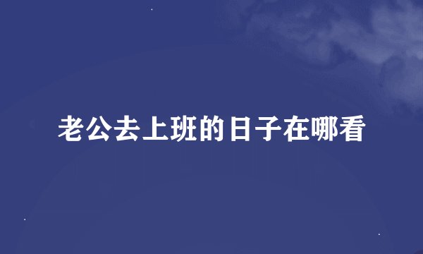 老公去上班的日子在哪看