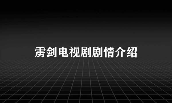 雳剑电视剧剧情介绍
