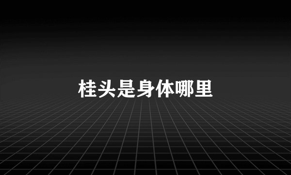 桂头是身体哪里