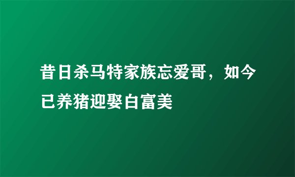 昔日杀马特家族忘爱哥，如今已养猪迎娶白富美