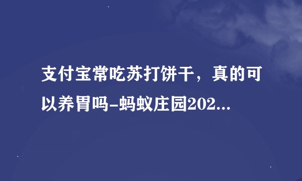 支付宝常吃苏打饼干，真的可以养胃吗-蚂蚁庄园2021年6月27日每日一题答案