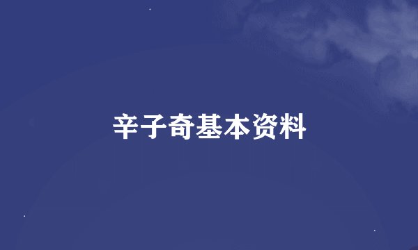 辛子奇基本资料