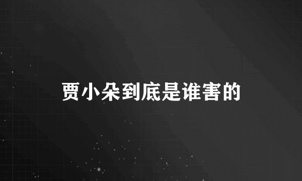 贾小朵到底是谁害的