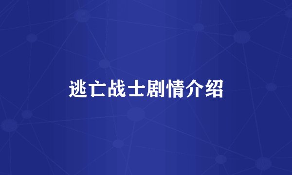 逃亡战士剧情介绍