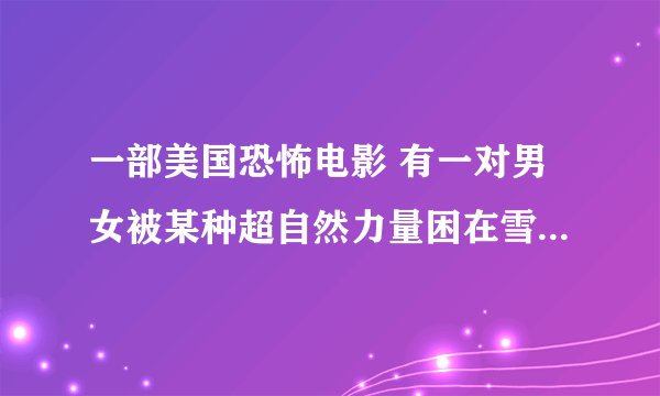 一部美国恐怖电影 有一对男女被某种超自然力量困在雪地里，好像叫风雪夜惊魂，为什么搜索不到视频