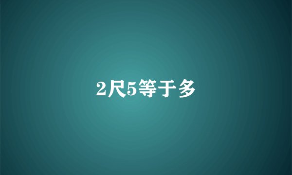 2尺5等于多