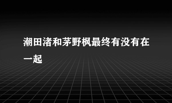 潮田渚和茅野枫最终有没有在一起