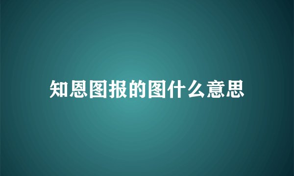 知恩图报的图什么意思