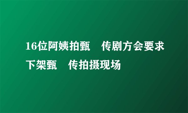 16位阿姨拍甄嬛传剧方会要求下架甄嬛传拍摄现场