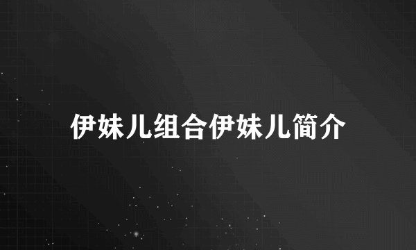 伊妹儿组合伊妹儿简介