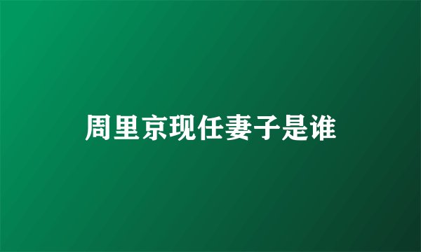 周里京现任妻子是谁
