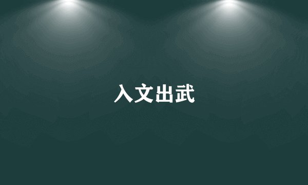 入文出武