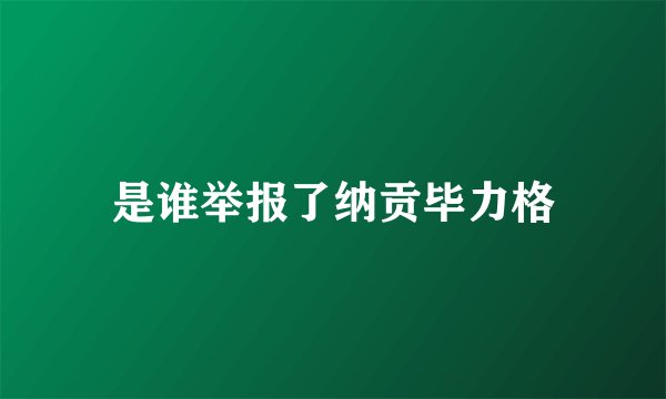 是谁举报了纳贡毕力格