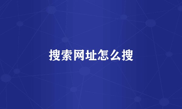 搜索网址怎么搜