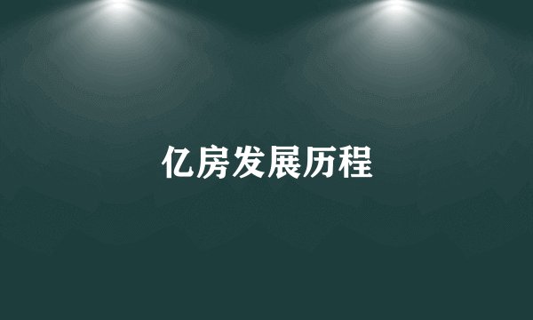 亿房发展历程